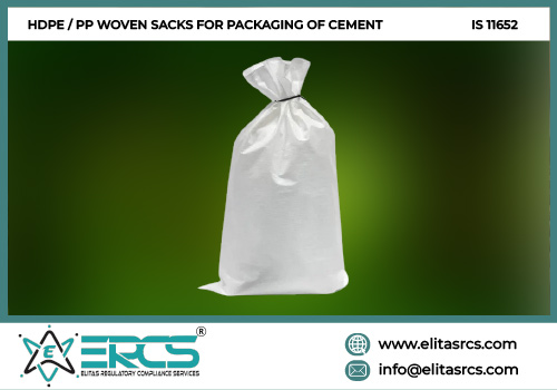 HDPE / PP WOVEN SACKS FOR PACKAGING OF CEMENT as per IS 11652