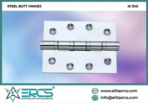 BIS Certification for STEEL BUTT HINGES as per IS 1341