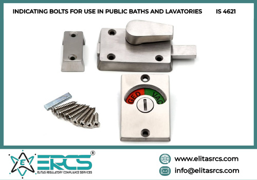 BIS Certification for Indicating Bolts for use in Public Baths and Lavatories as per IS 4621