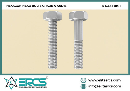 BIS Certification for Hexagon Head Bolts Grade A and B as per IS 1364 Part-1